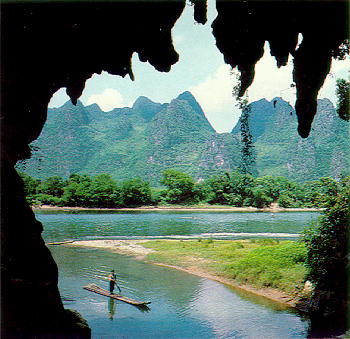 River in Caoping in Guilin
