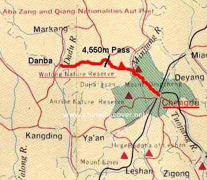 Map of Sichuan-danba (click to see details)