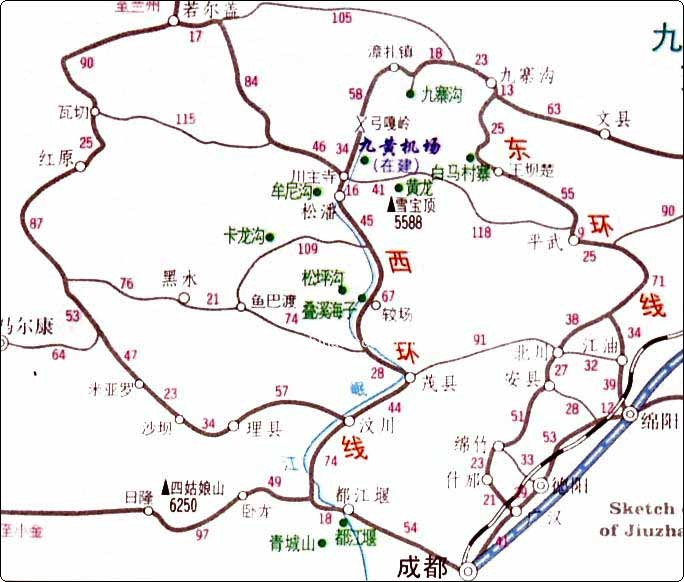 Map of Sichuan-Songpan