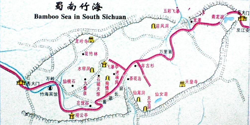 Map of Sichuan-zhuhai