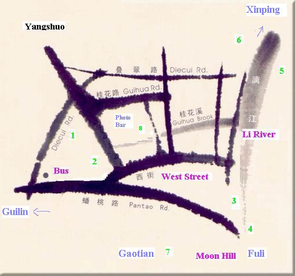 Map of Yangshuo