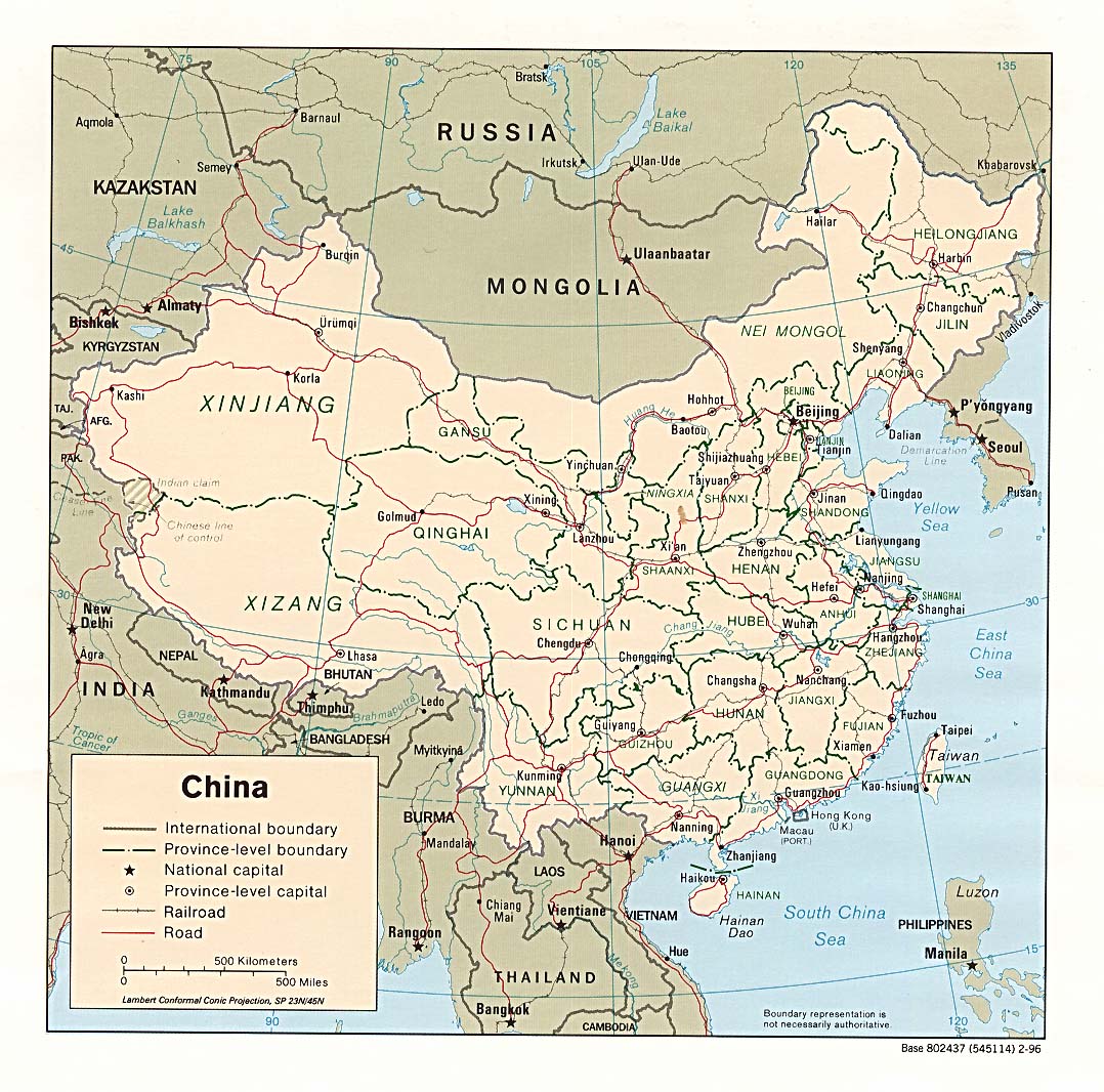 Map of China- China travel guide, China travel services, China tours